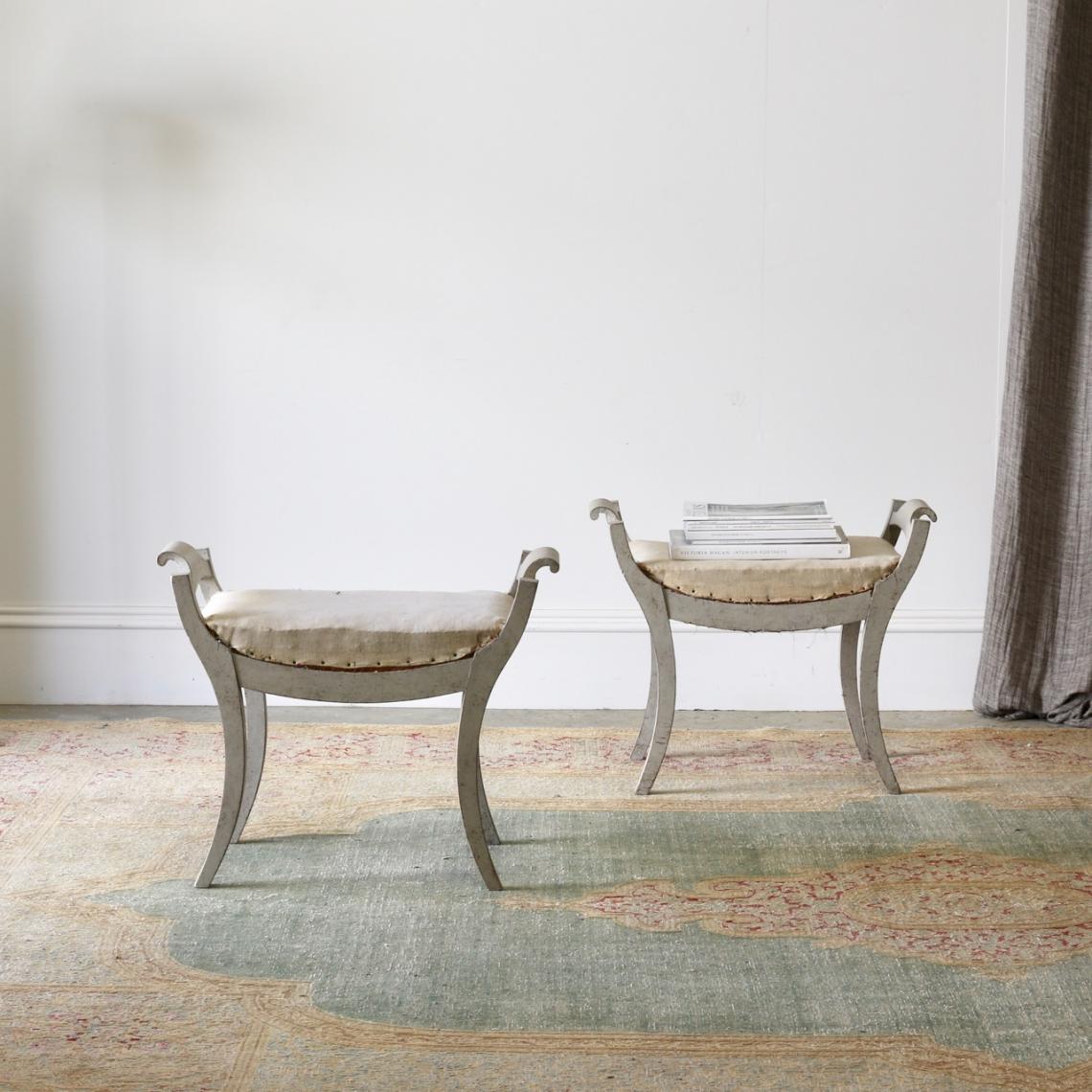 Pair of Swedish Footstools