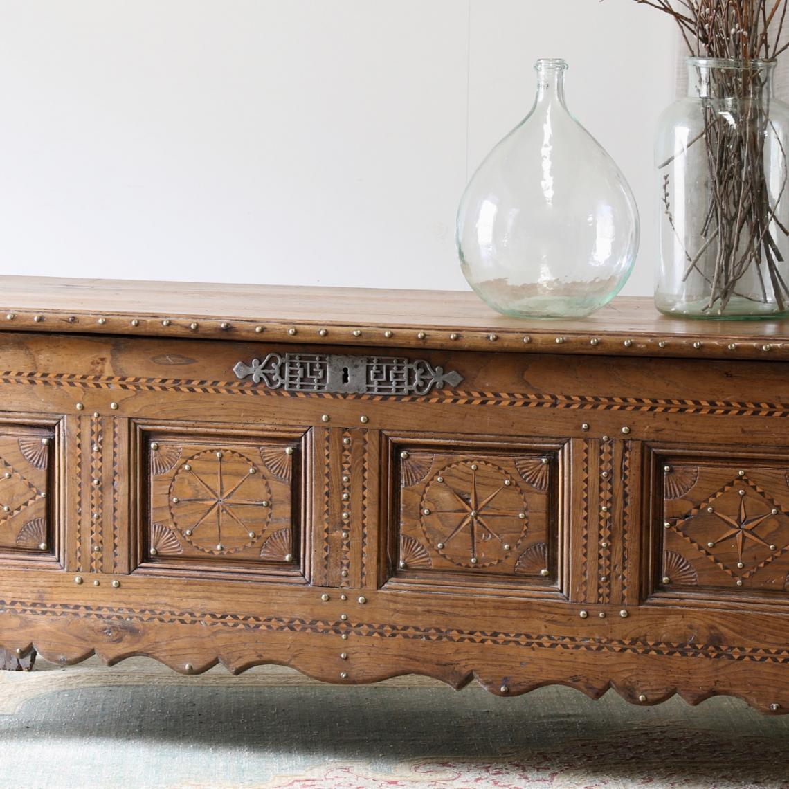 French Walnut Wedding Chest