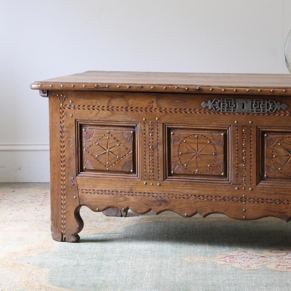 French Walnut Wedding Chest