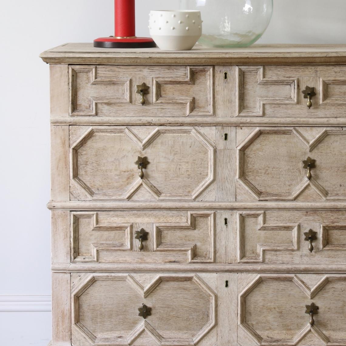 Bleached Jacobean Chest of Drawers