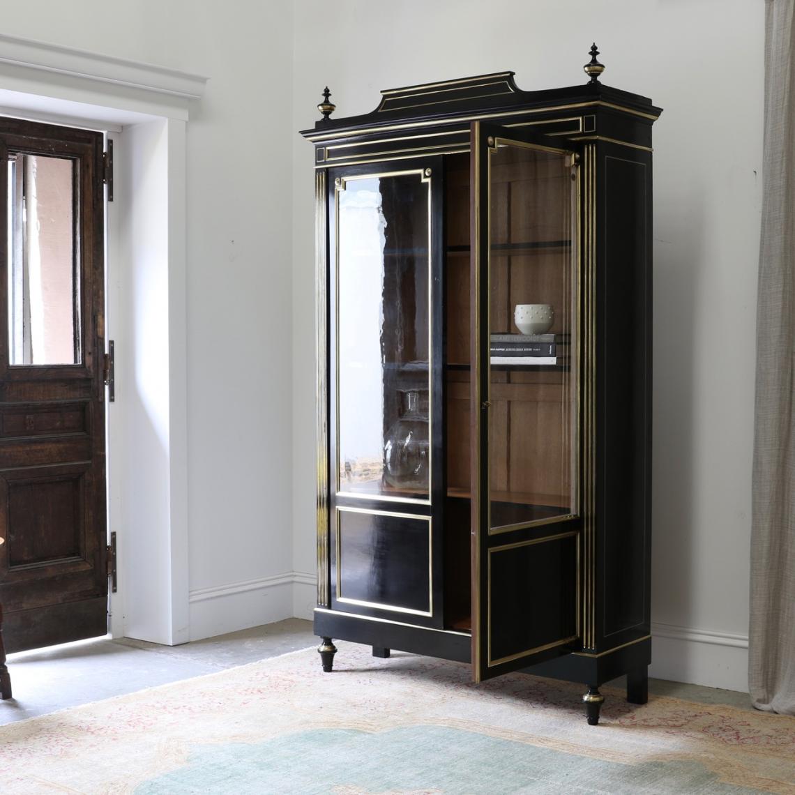 Ebonised Walnut Vitrine