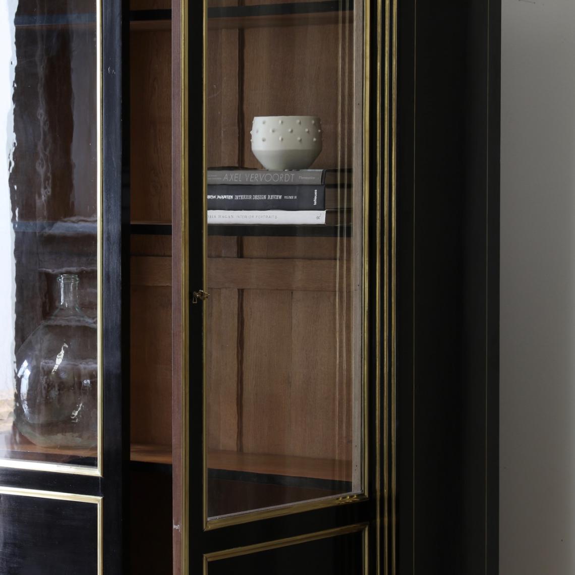 Ebonised Walnut Vitrine