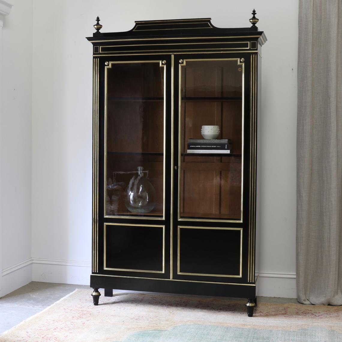 Ebonised Walnut Vitrine