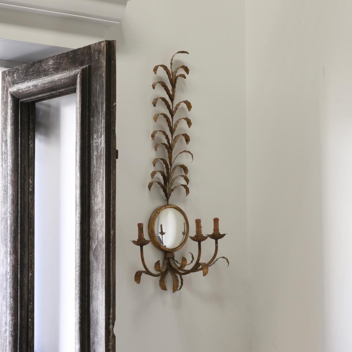 Pair of Mirrored Wall Sconces