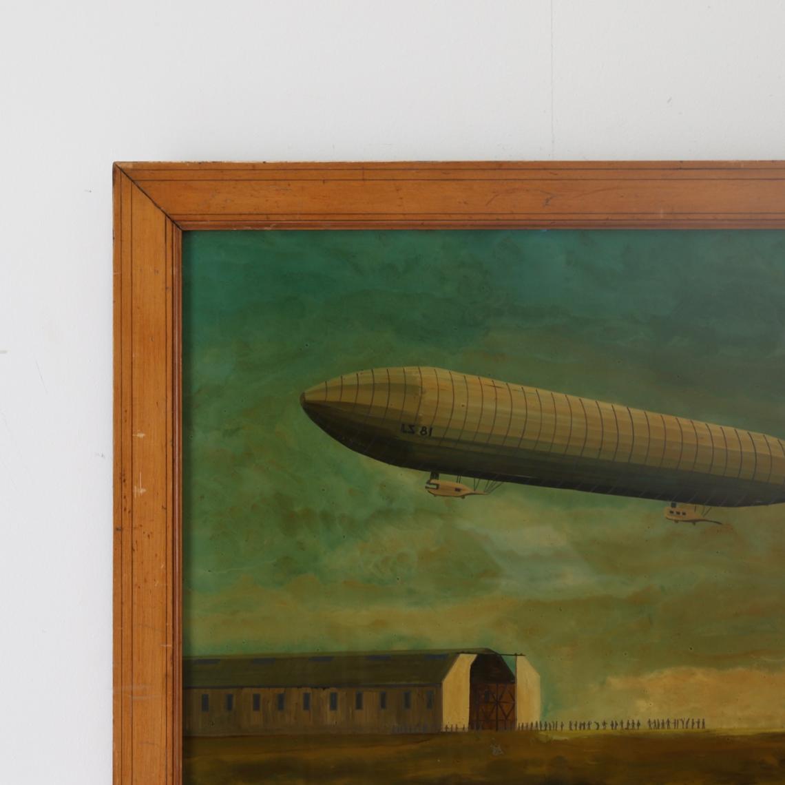 Airship Painting on Glass