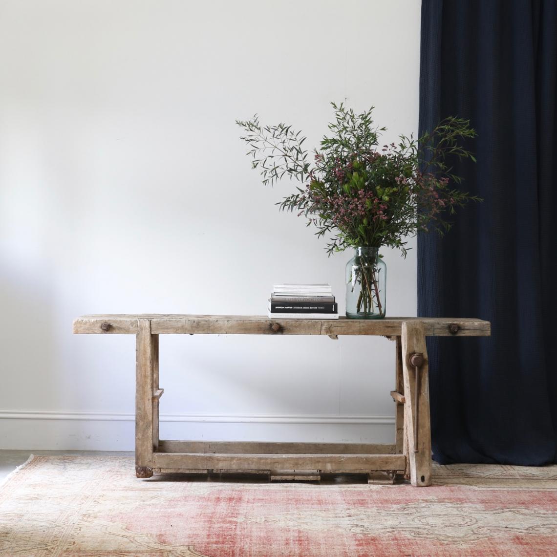 A Large French Oak Workbench