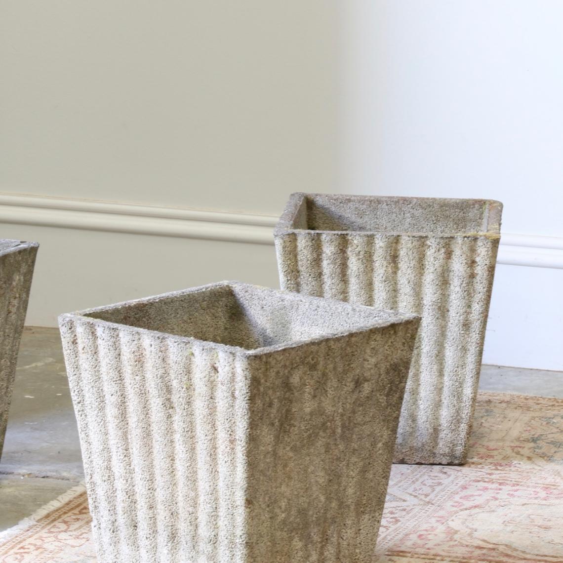 Three Concrete Planters