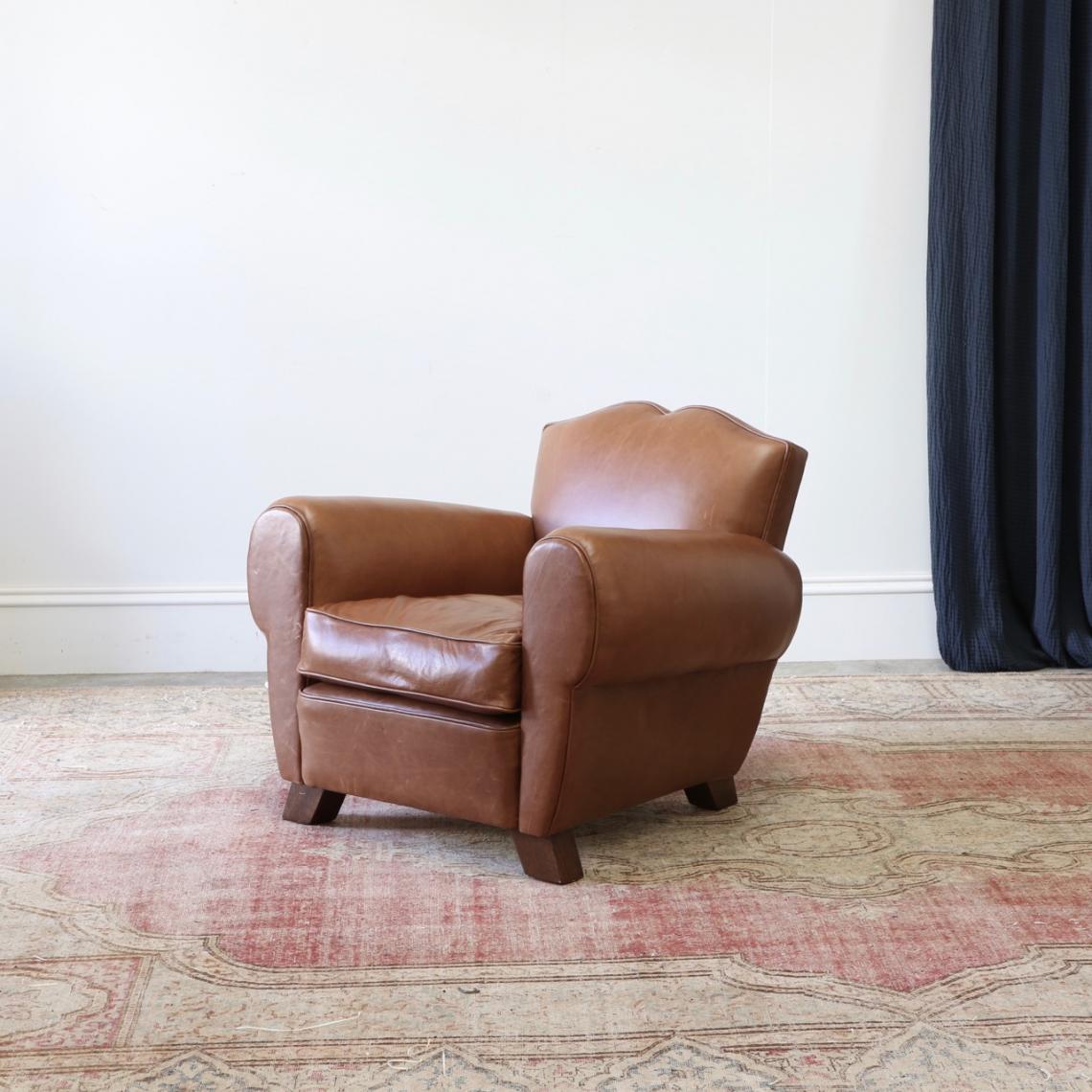 Pair of Leather Armchairs// JS Editions