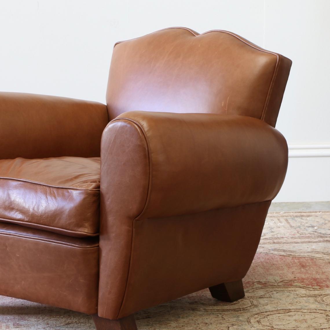 Pair of Leather Armchairs// JS Editions