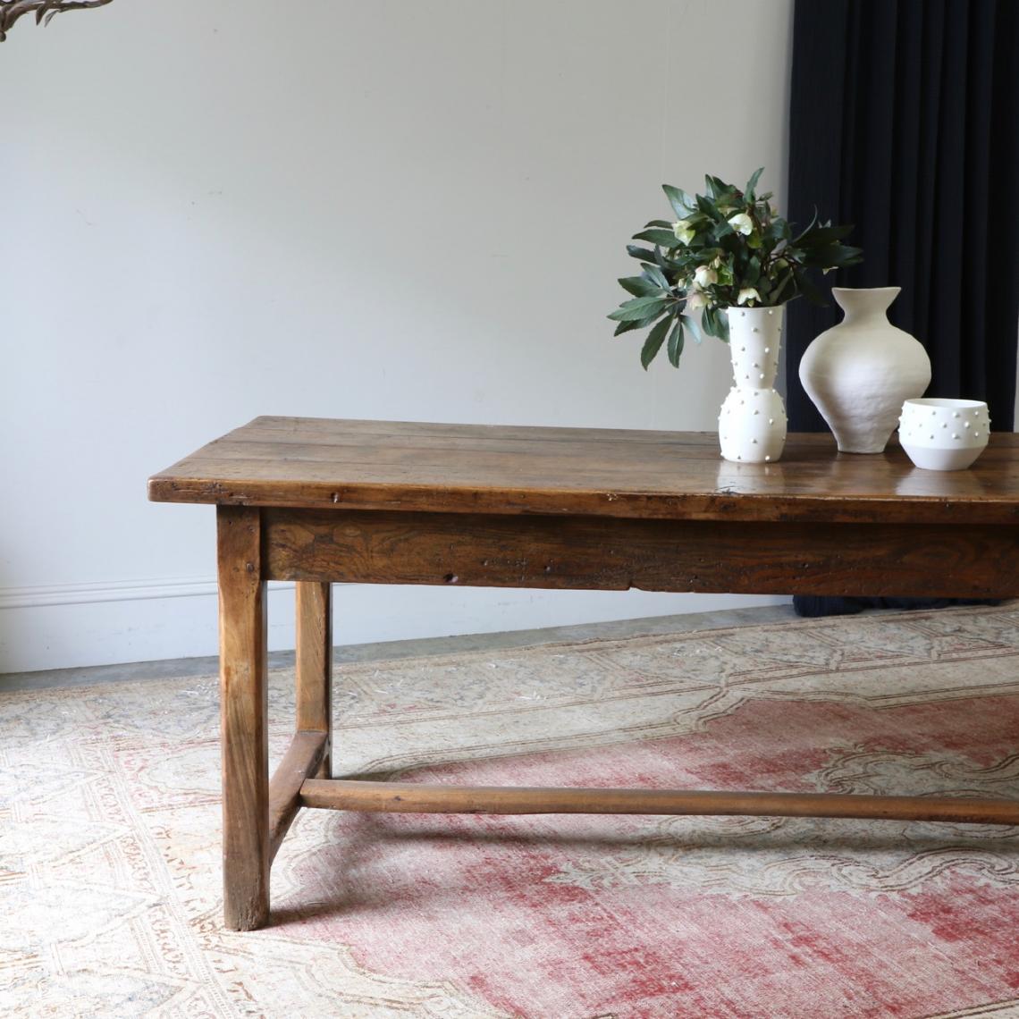 Stretcher-Base Dining Table 2.1 metres