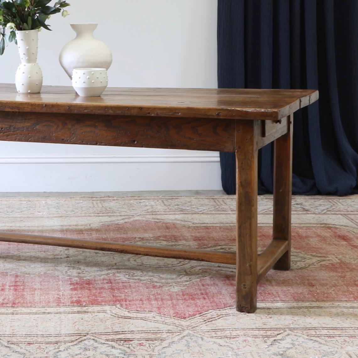 Stretcher-Base Dining Table 2.1 metres