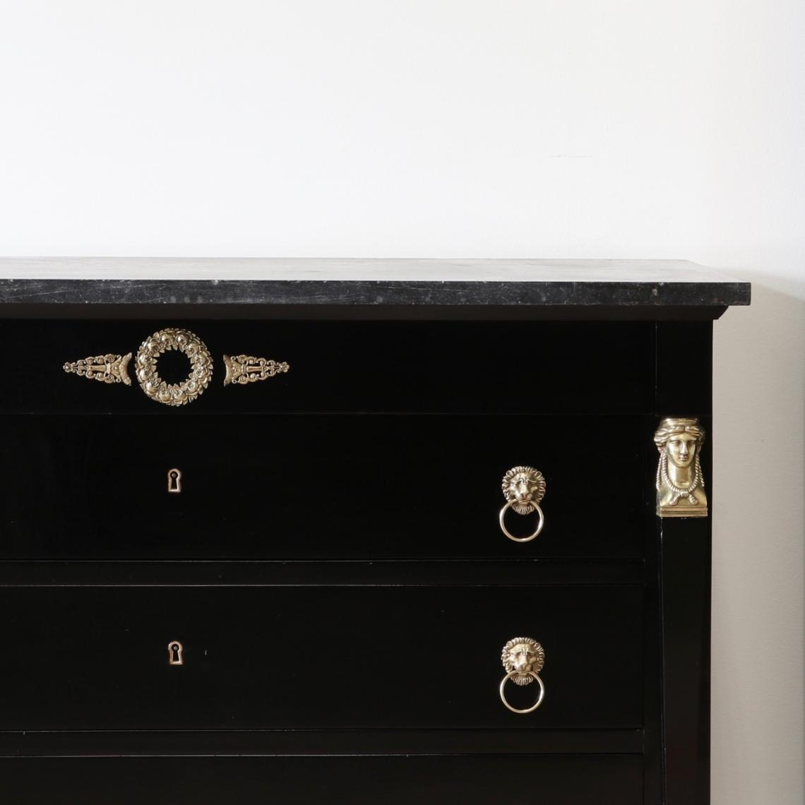 French Ebonised Empire Commode