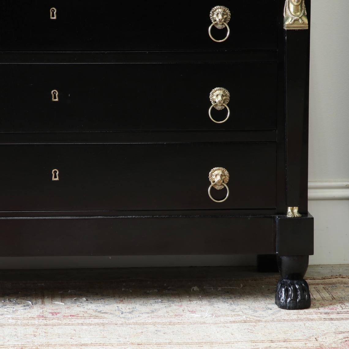 French Ebonised Empire Commode