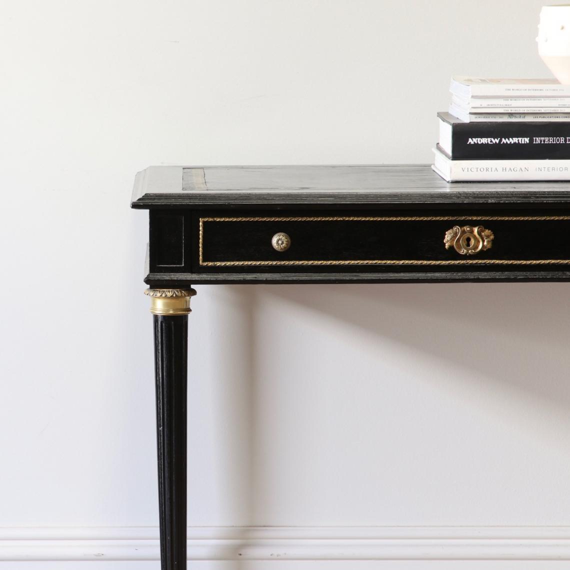 Small Ebonised Bureau Plat