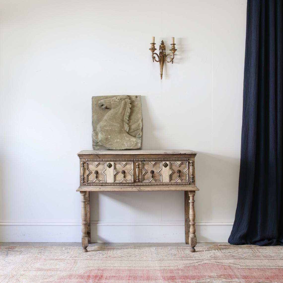 Bleached Jacobean Side Table