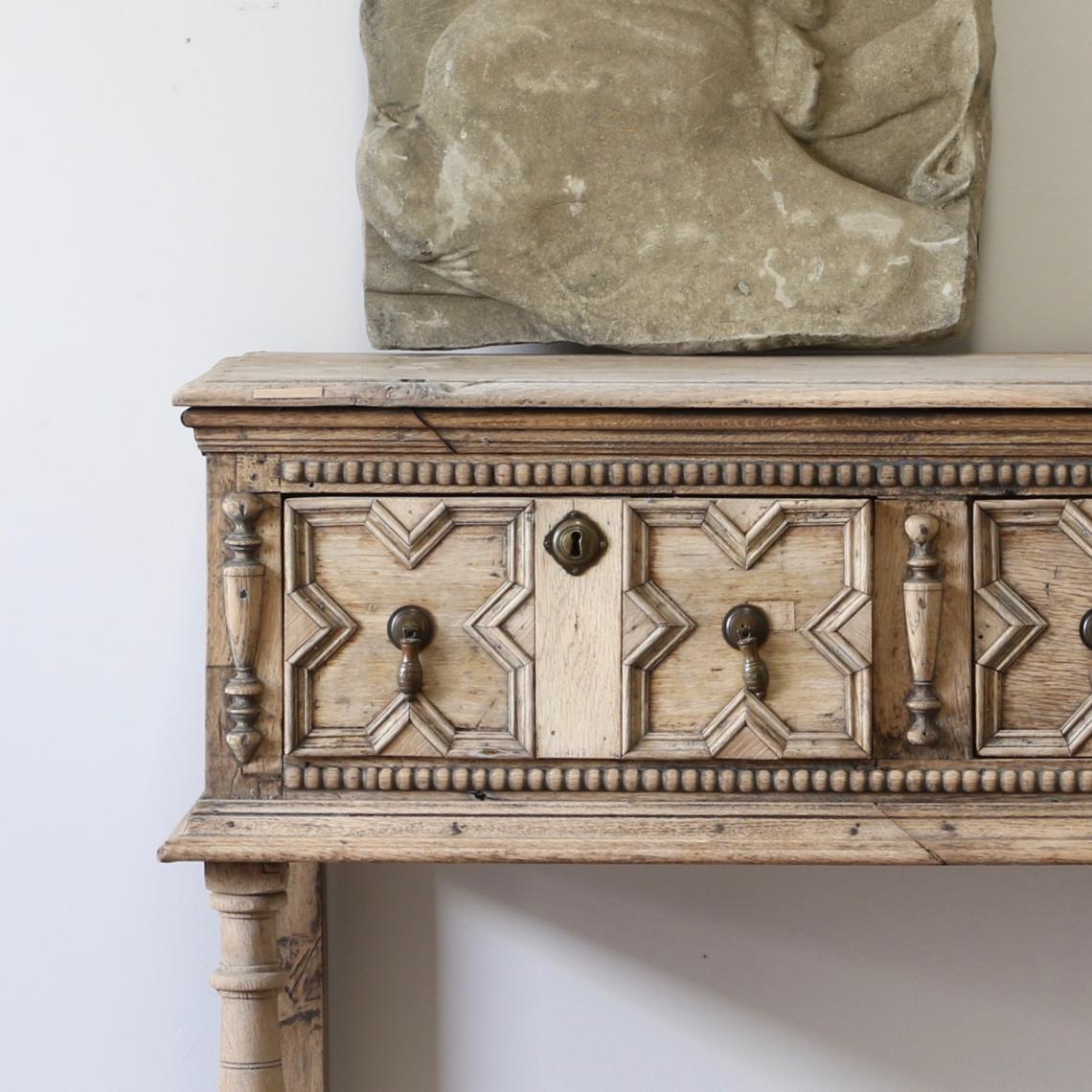 Bleached Jacobean Side Table