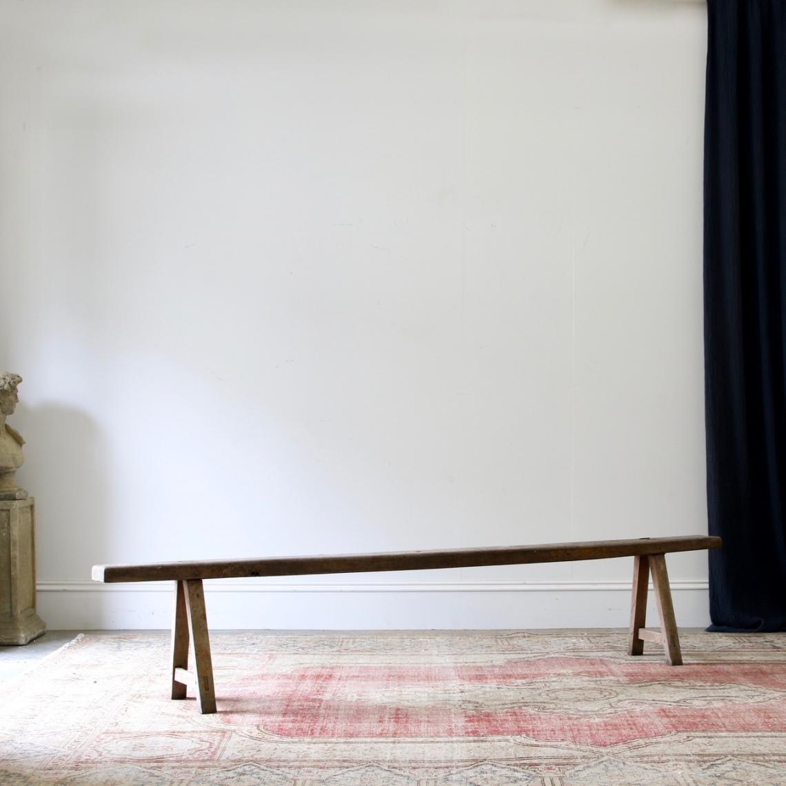 Oak Trestle Bench