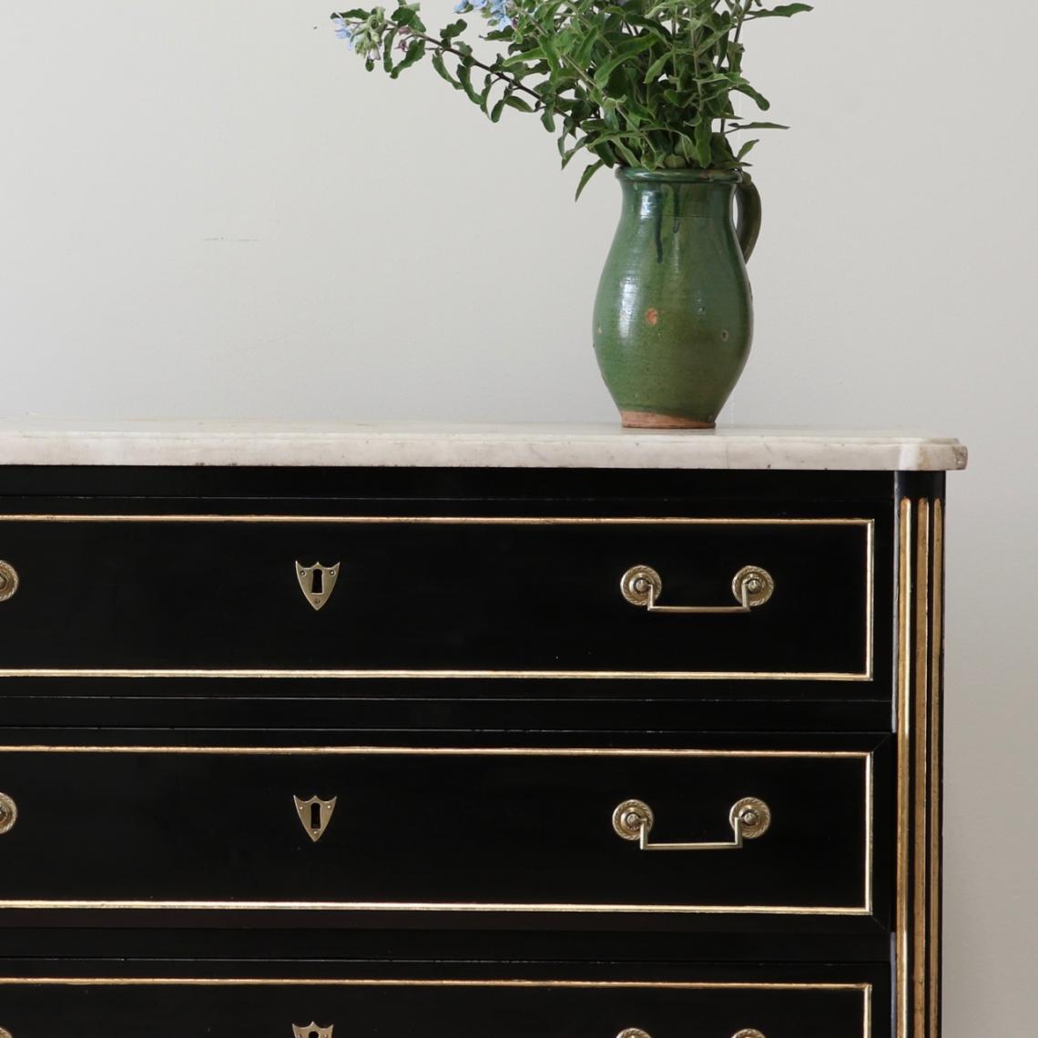 French Directoire Ebonised Commode