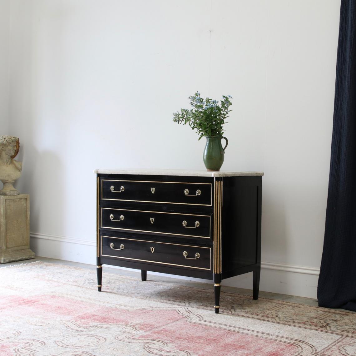 French Directoire Ebonised Commode