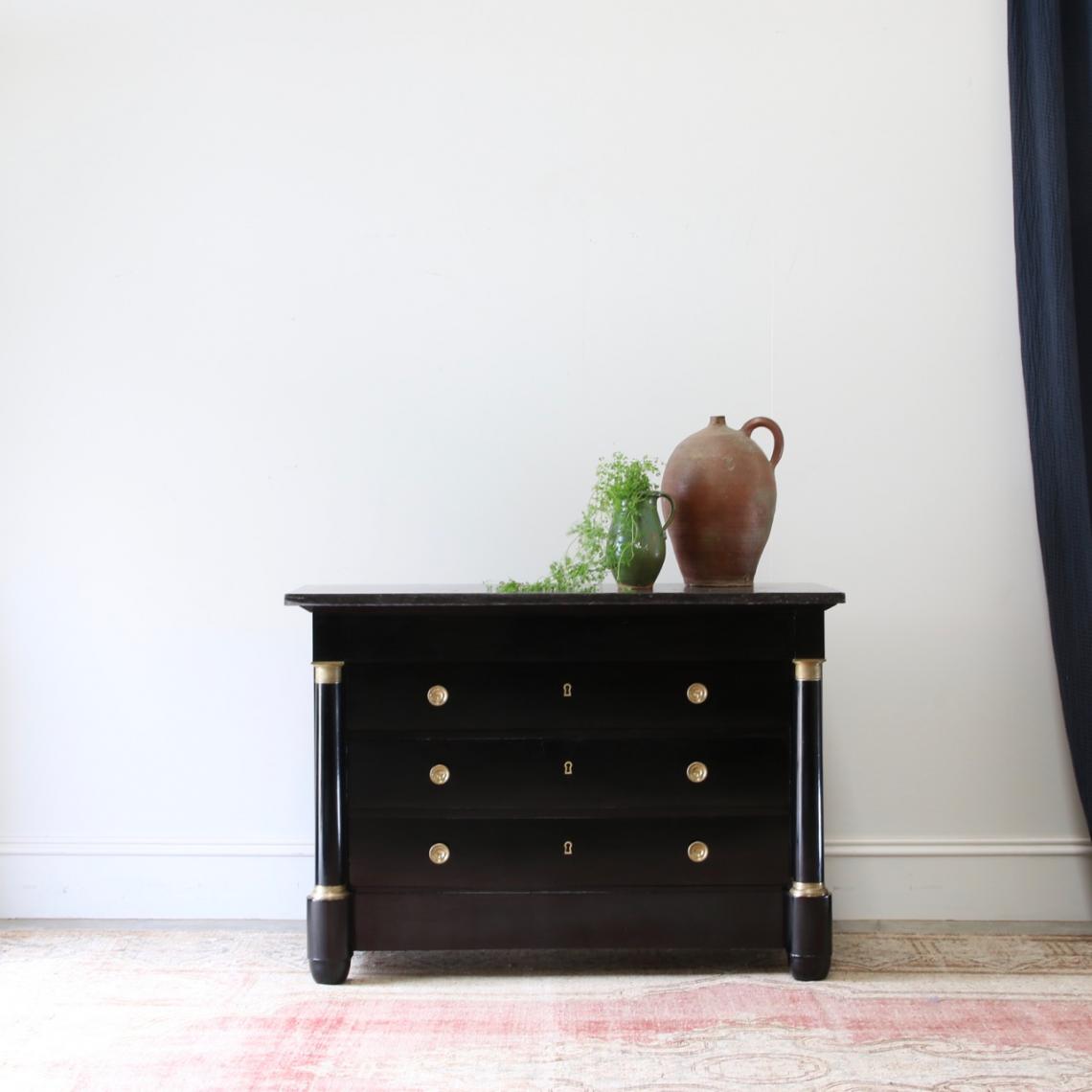 Ebonised Empire Commode