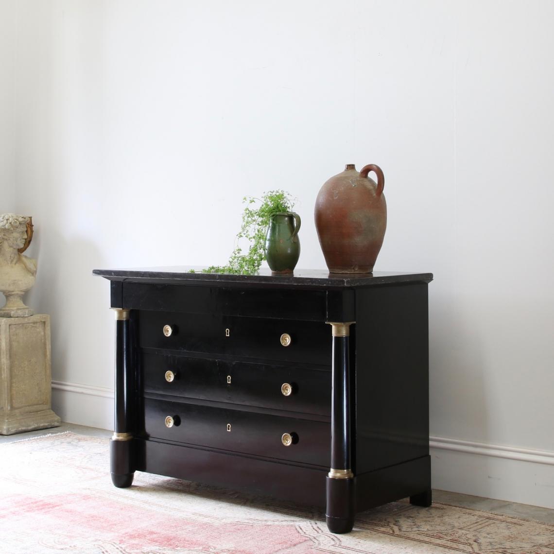 Ebonised Empire Commode