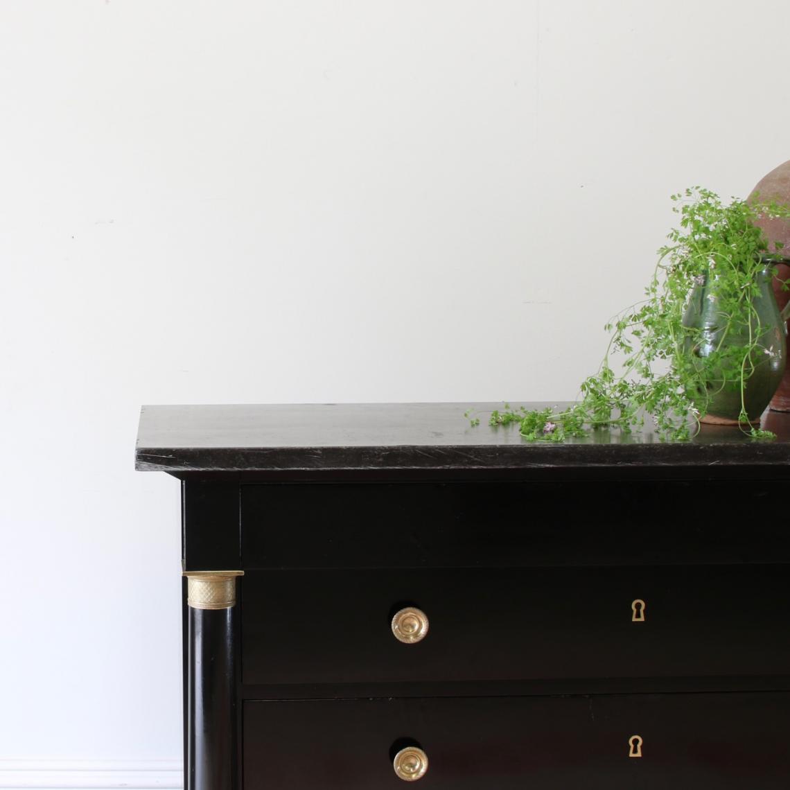 Ebonised Empire Commode