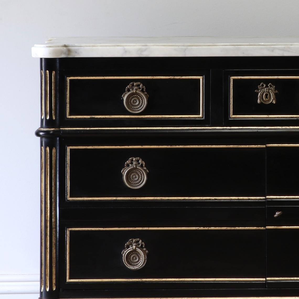 Directoire Commode With Mirrored Interior