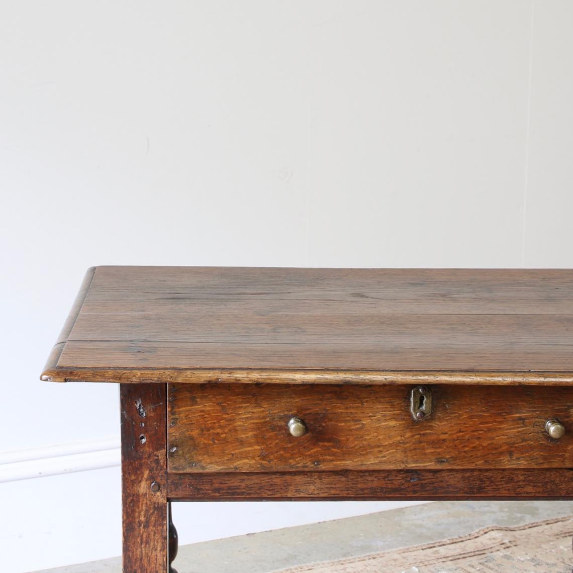 Oak Single Drawer Side Table