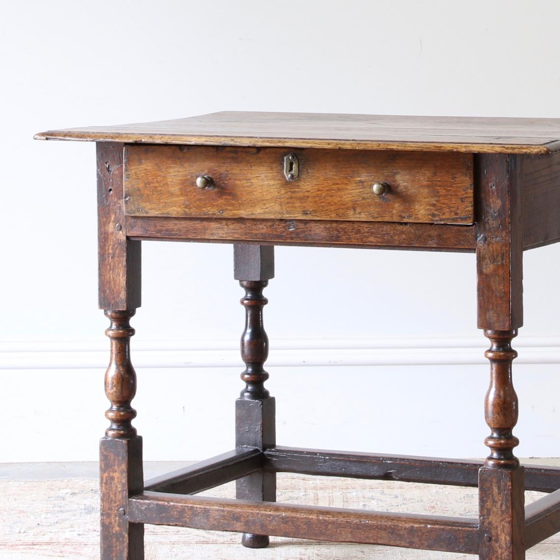 Oak Single Drawer Side Table