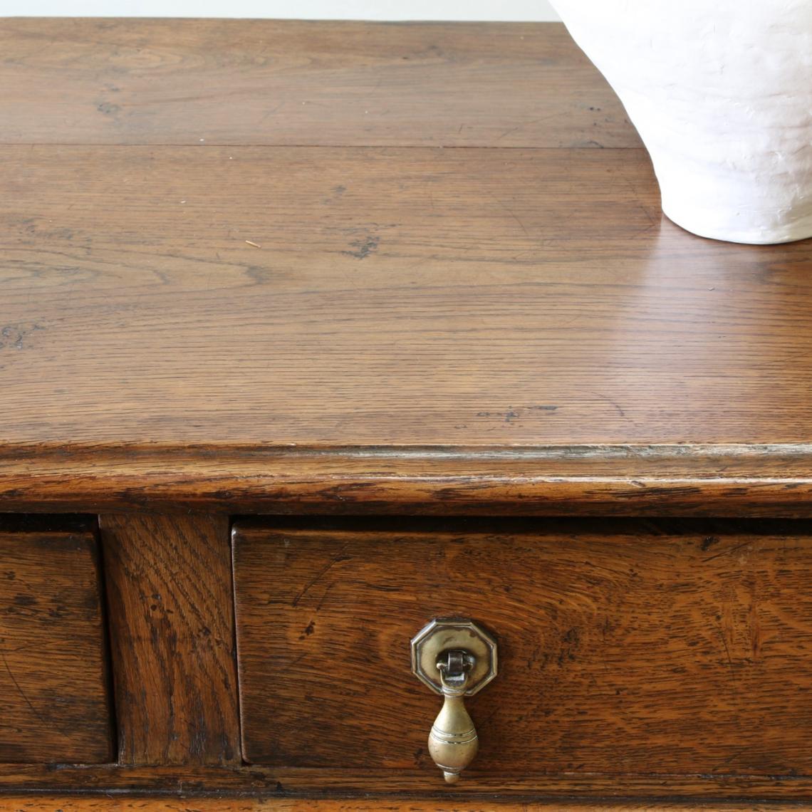 A Two Drawer Jacobean Oak Side Table