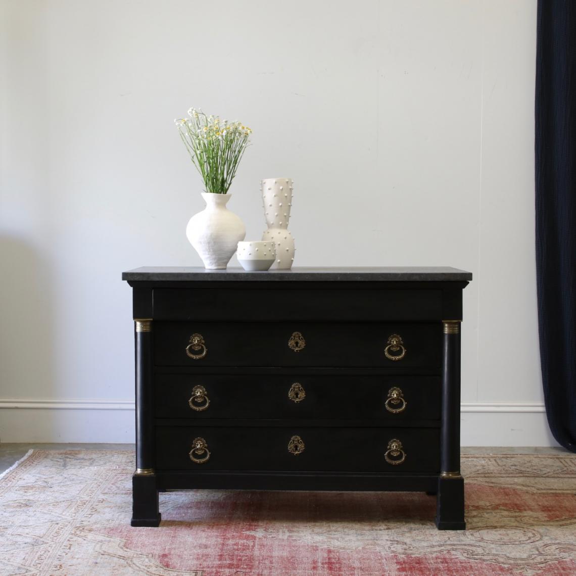 Matt Black Empire Commode