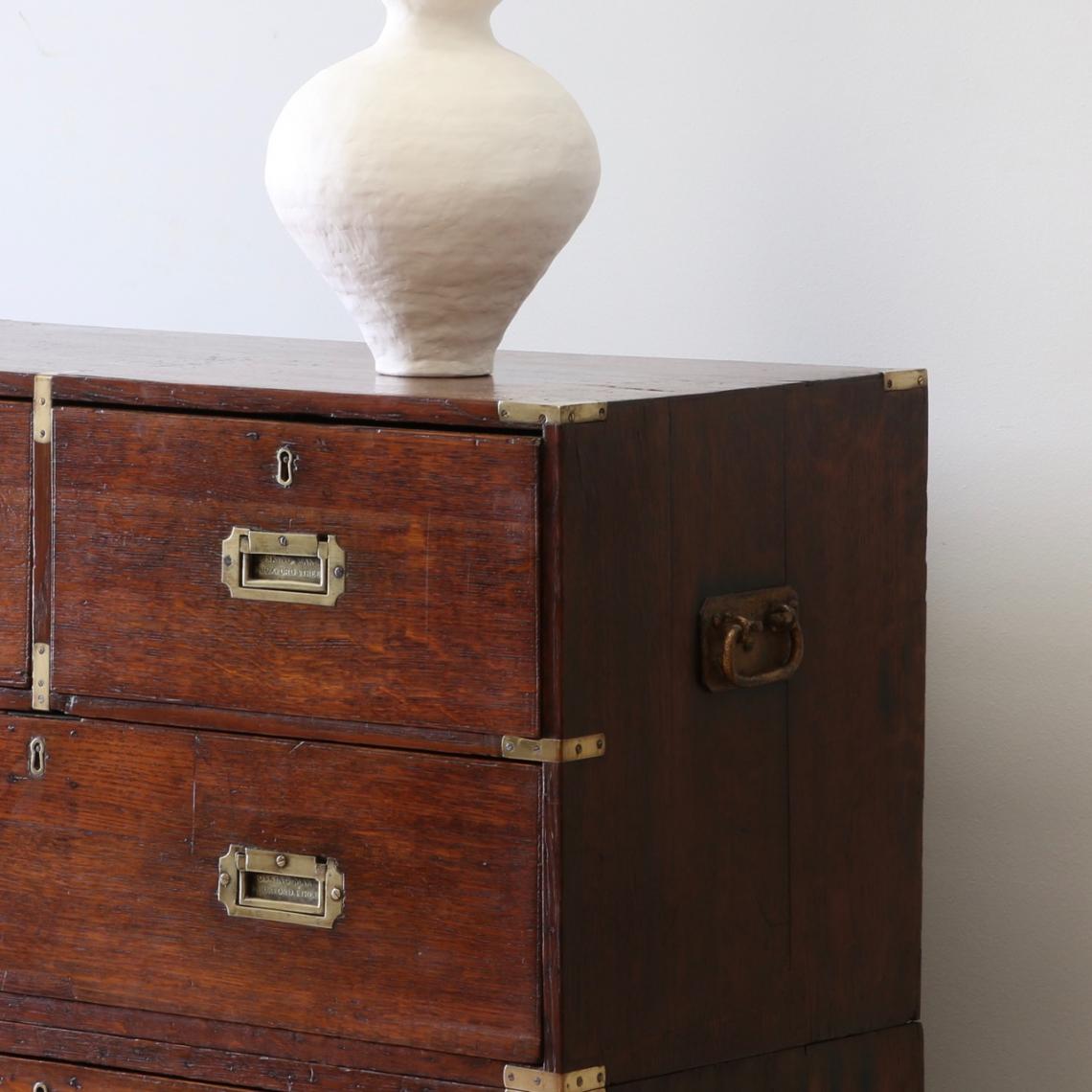 English Oak Military Chest