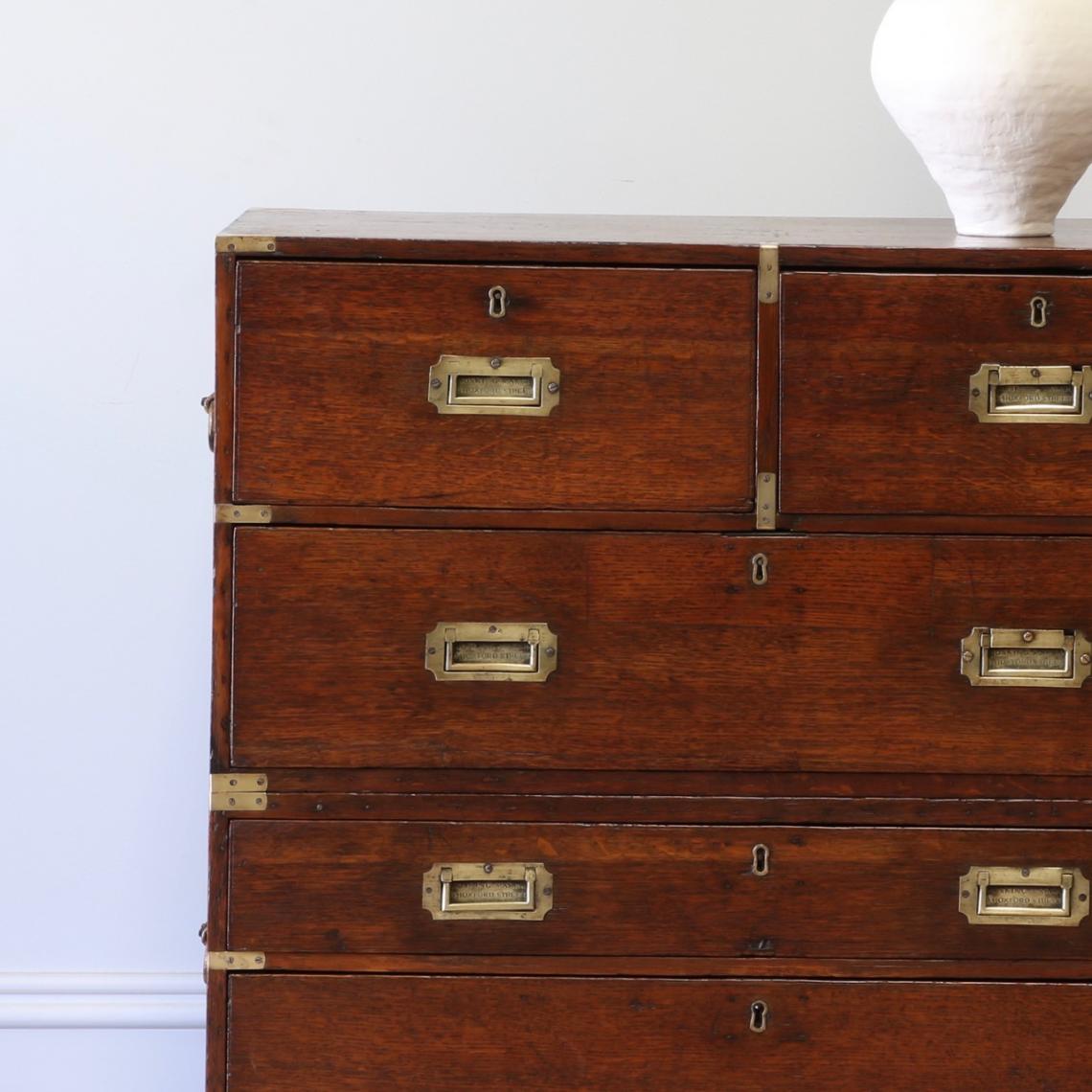 English Oak Military Chest