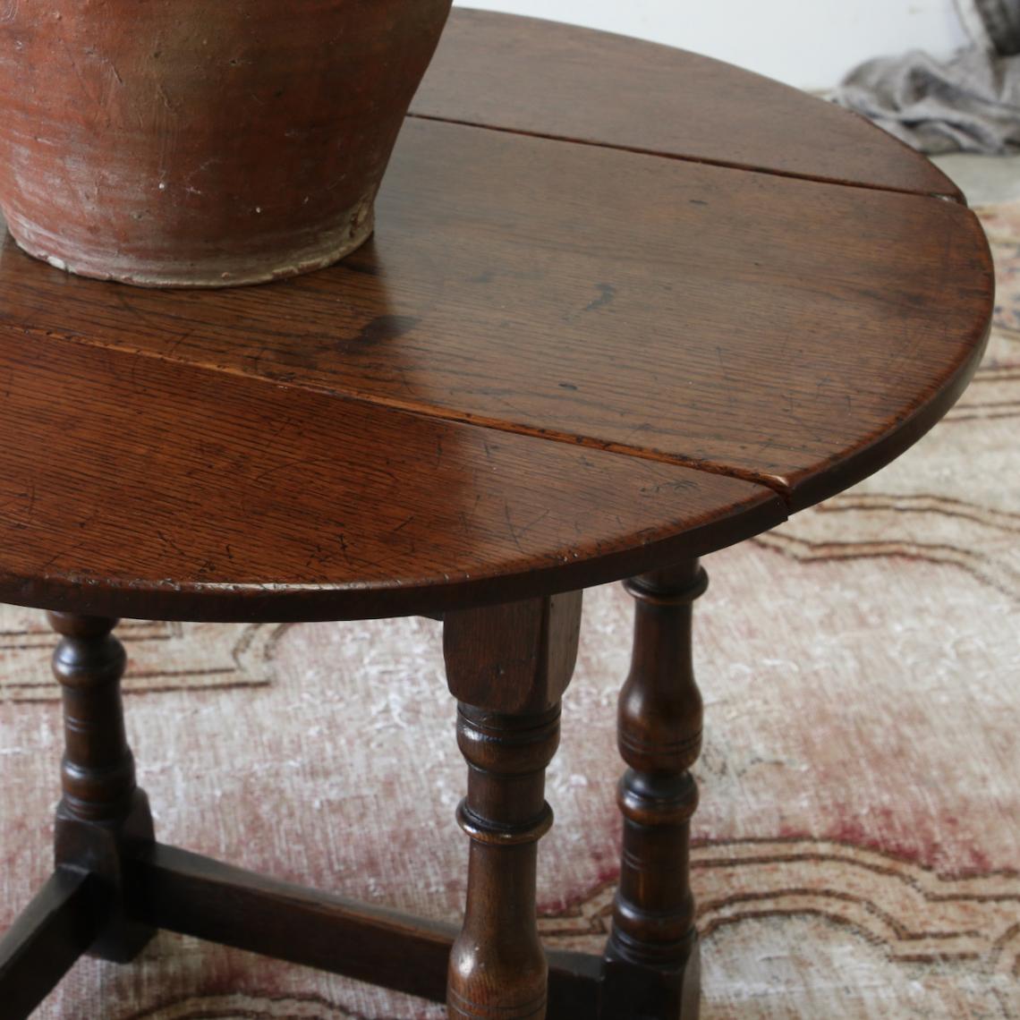 An English Oak Drop-Sided Table