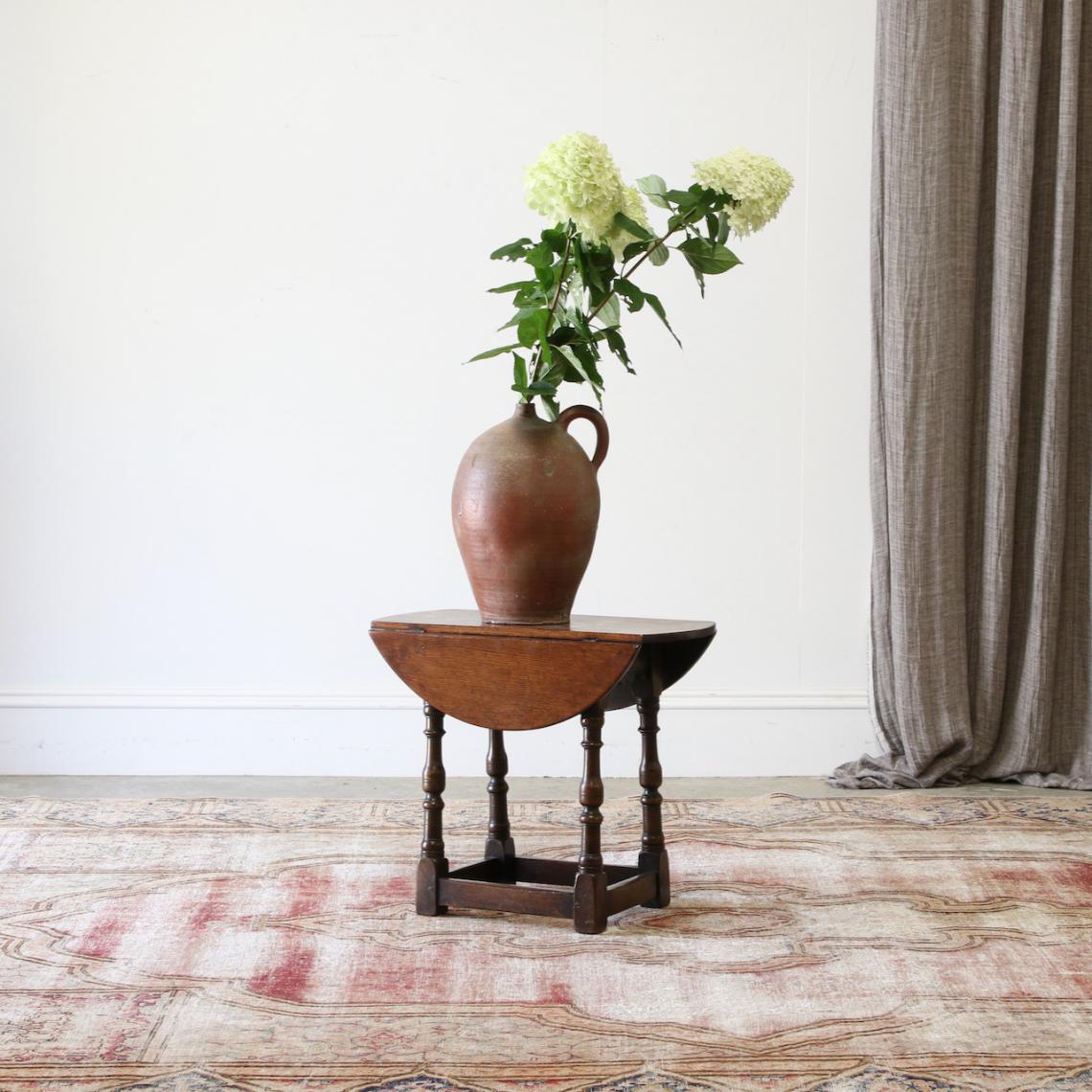 An English Oak Drop-Sided Table