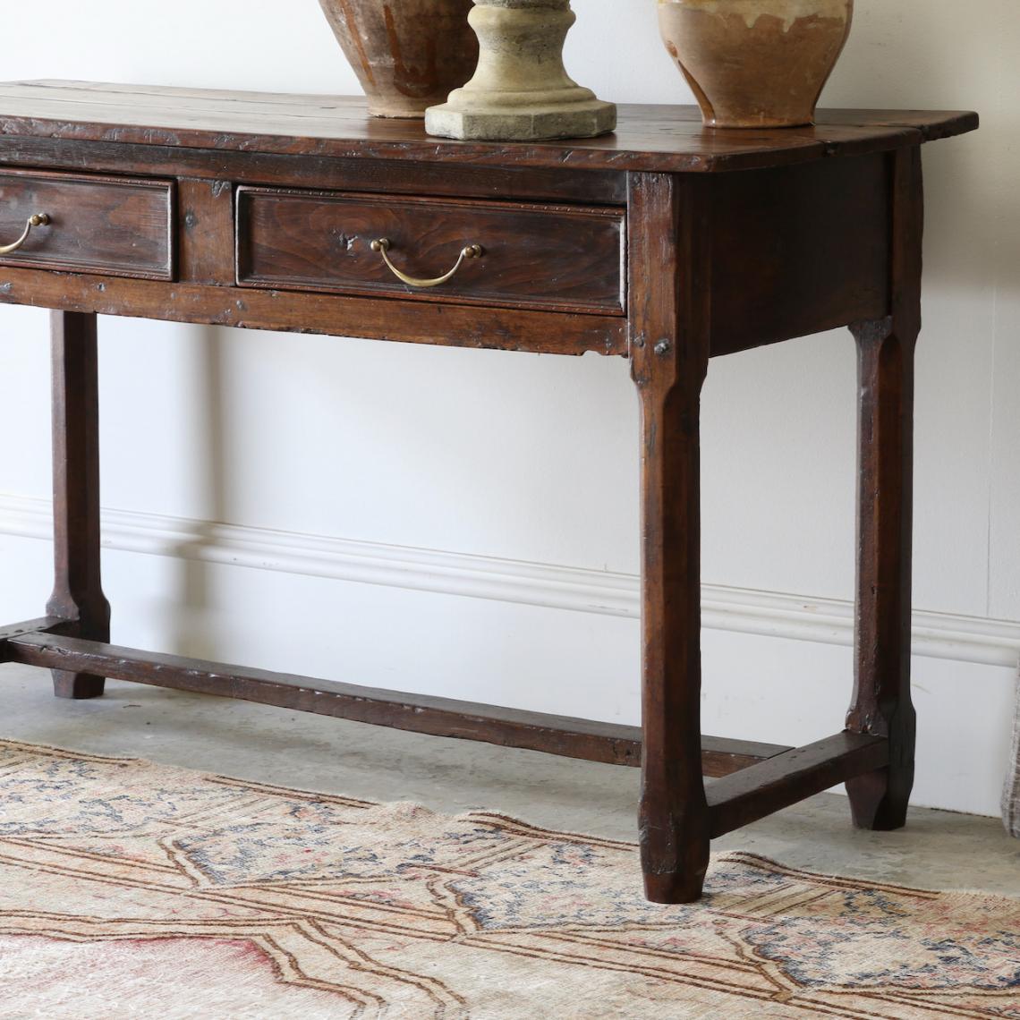 Two Drawer Side Table