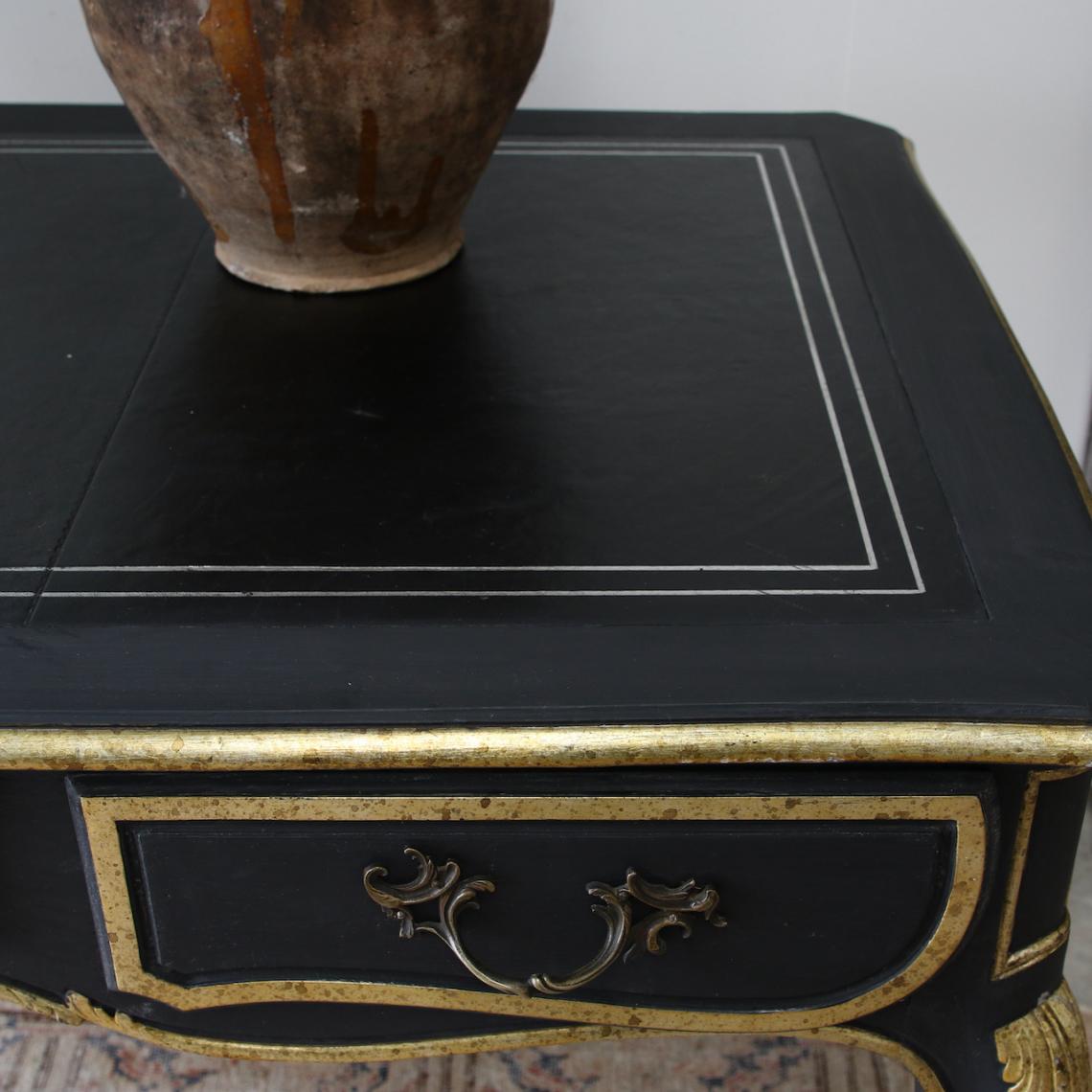 Black and Gold Bureau Plat