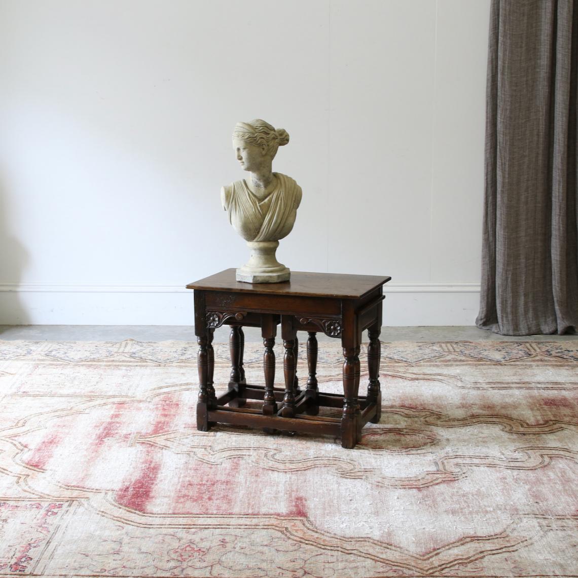 Set of Three Oak Tables