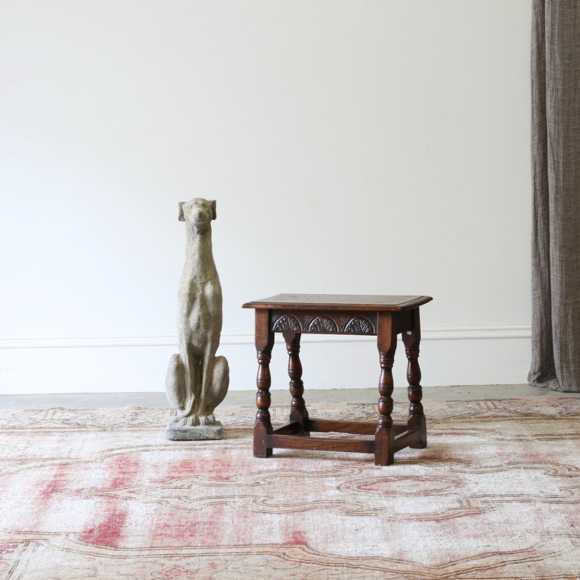 Oak Table With Turned Legs