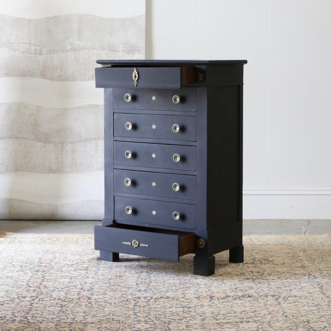 French Black Empire Commode