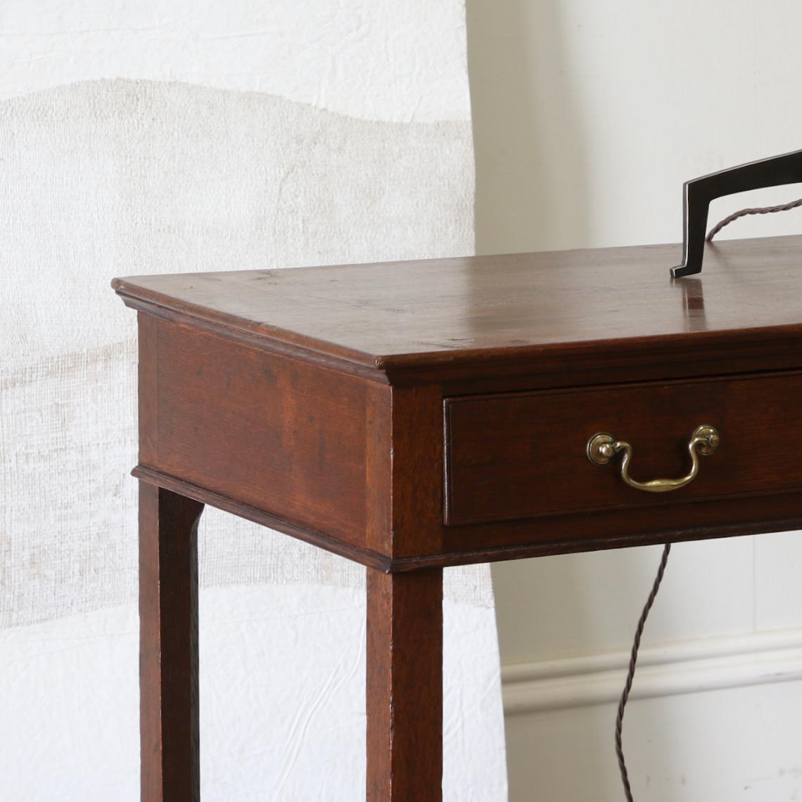 Oak Single Drawer Side Table