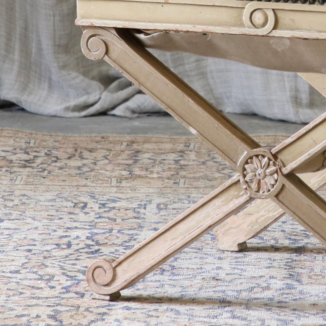 A Swedish/Gustavian Stool in the French Empire Manner