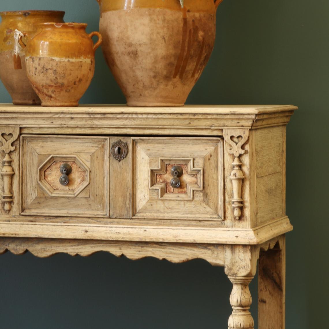 Bleached Jacobean Side Table