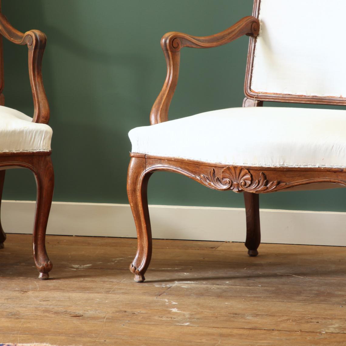 Pair of Louis XIV Fauteuils