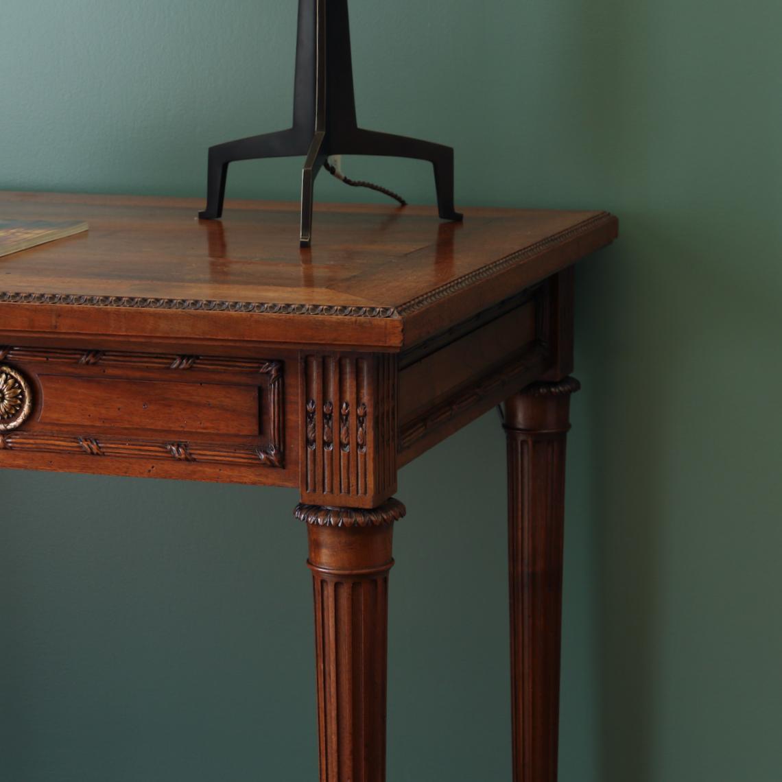 A French Walnut Bureau Plat