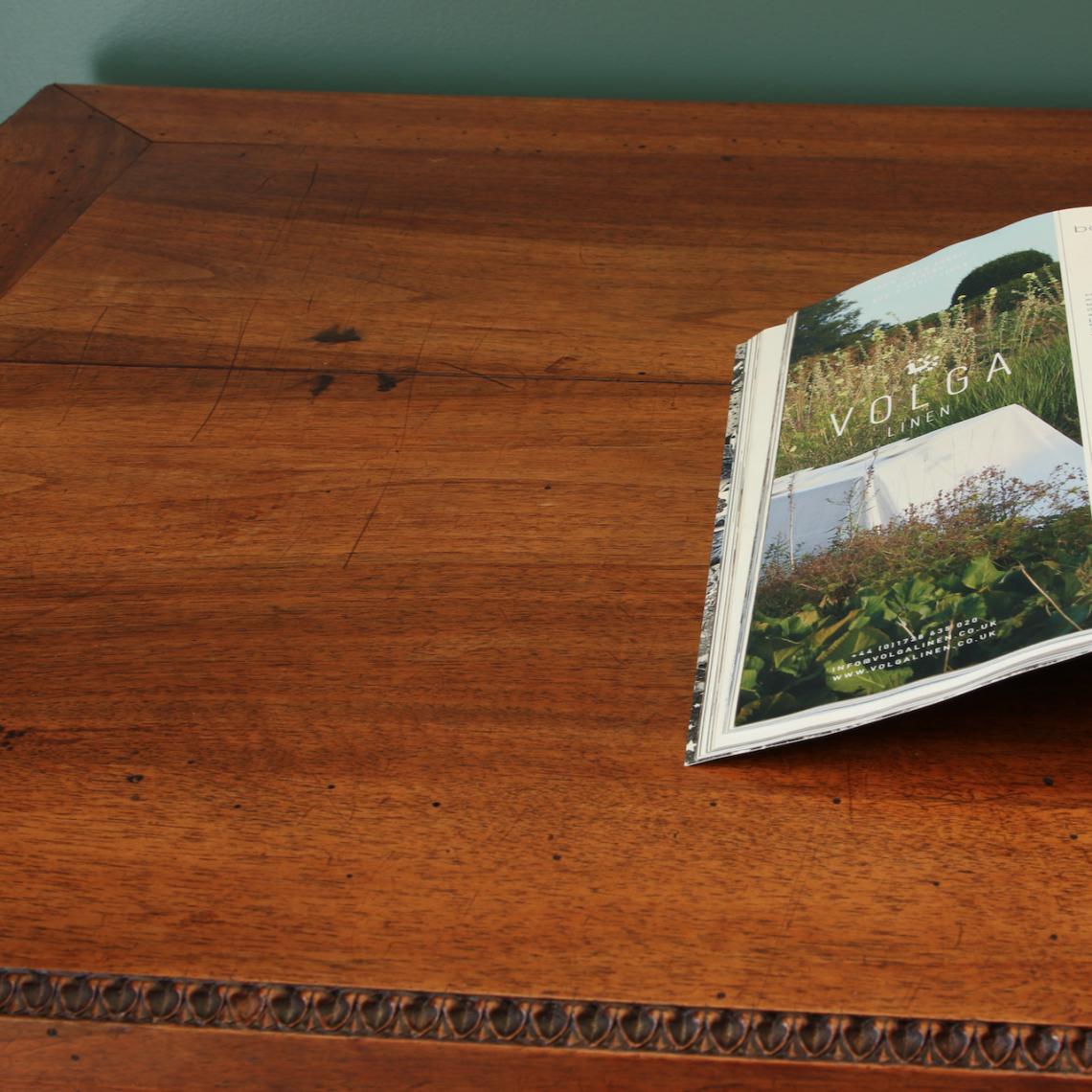 A French Walnut Bureau Plat