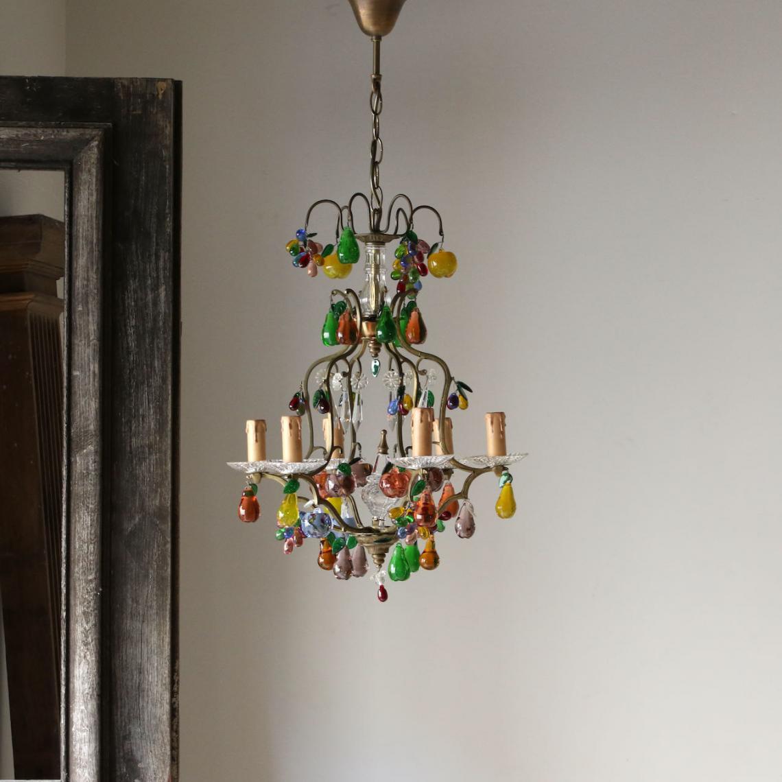 Chandelier With Glass Fruit