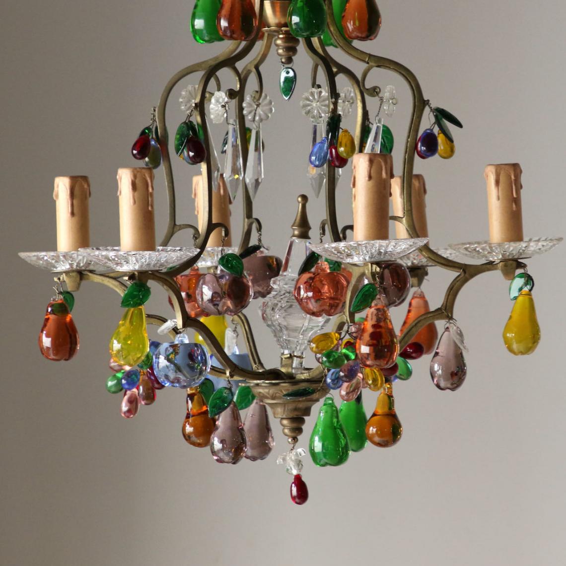 Chandelier With Glass Fruit
