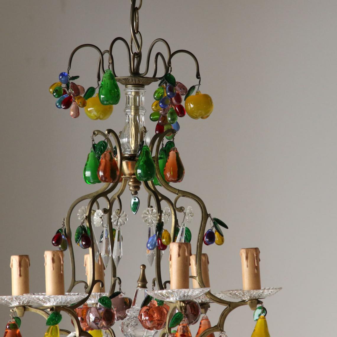 Chandelier With Glass Fruit