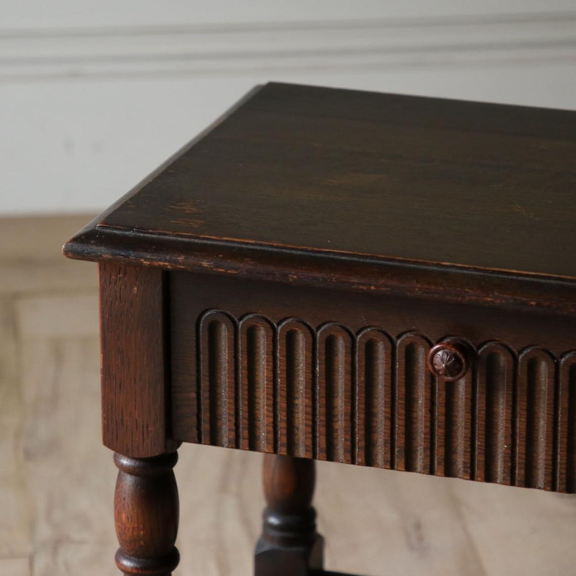 Jacobean-Style Stool with Drawer